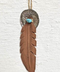 Native American Lakota Carved Prayer Feather