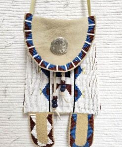 Native American Sioux/Ojibwe Made Beaded Medicine Bag