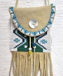 Native American Sioux/Ojibwe Made Beaded Medicine Bag