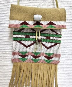 Native American Sioux/Ojibwe Made Beaded Medicine Bag