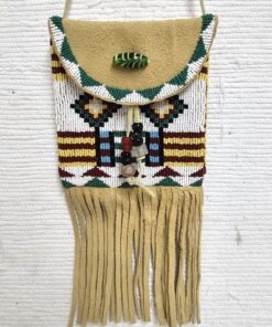 Native American Sioux/Ojibwe Made Beaded Medicine Bag
